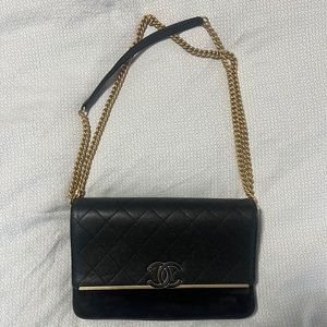Chanel Medium Lady Coco Cavier Leather Suede Bag